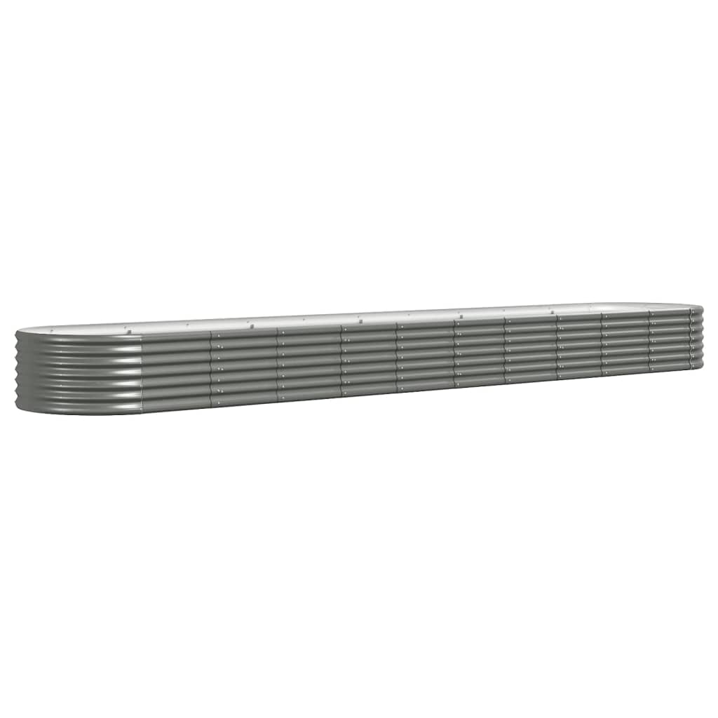 Jardinera Arriate Acero Galvanizado Gris 440x80x36 Cm_0