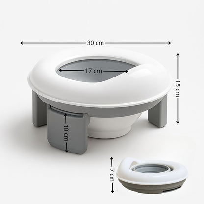 Orinal Infantil Multifunción Plegable, Color Gris Y Blanco Bathby_4