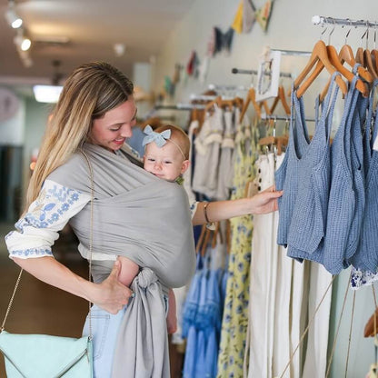 Fular Elástico Portabebé Bambú, Boba Wrap Serenity. Light Grey_1