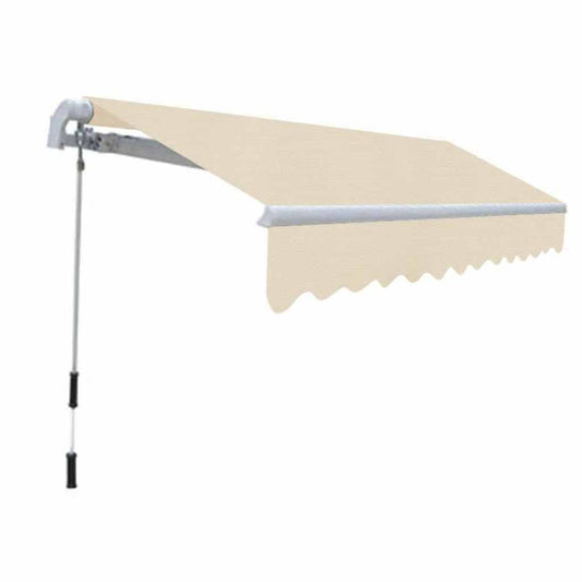 Toldo Plegable De Operación Manual 300 Cm Crema_0
