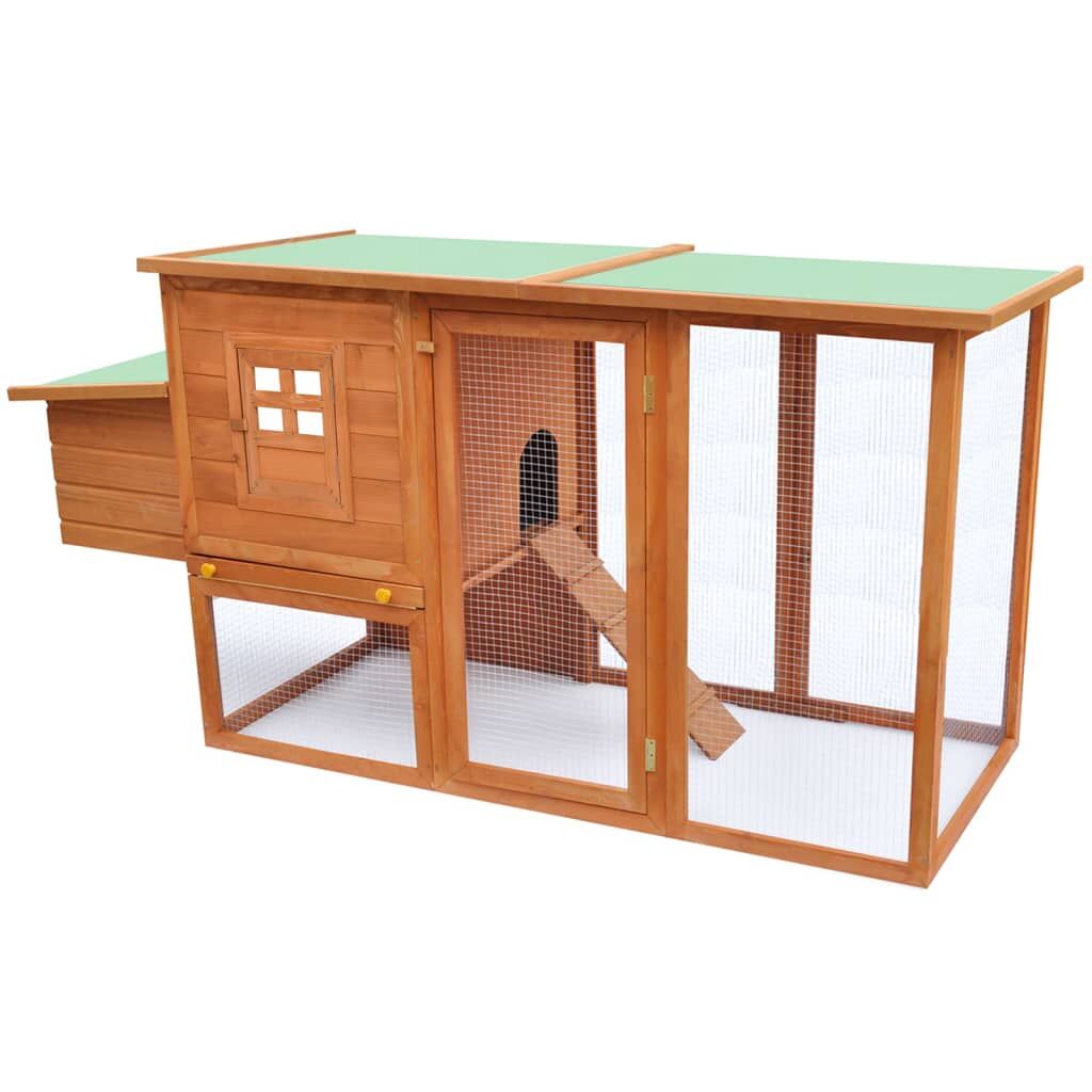 Vidaxl Gallinero De Madera Con 1 Jaula Para Huevos_0