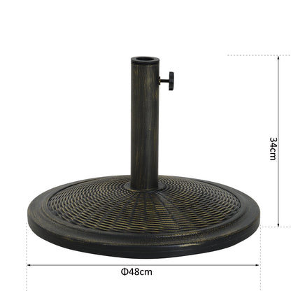 Outsunny Base Para Sombrilla Jardín Peso 13 Kg Para Postes 35/38/48mm Ø48x34 Cm_2