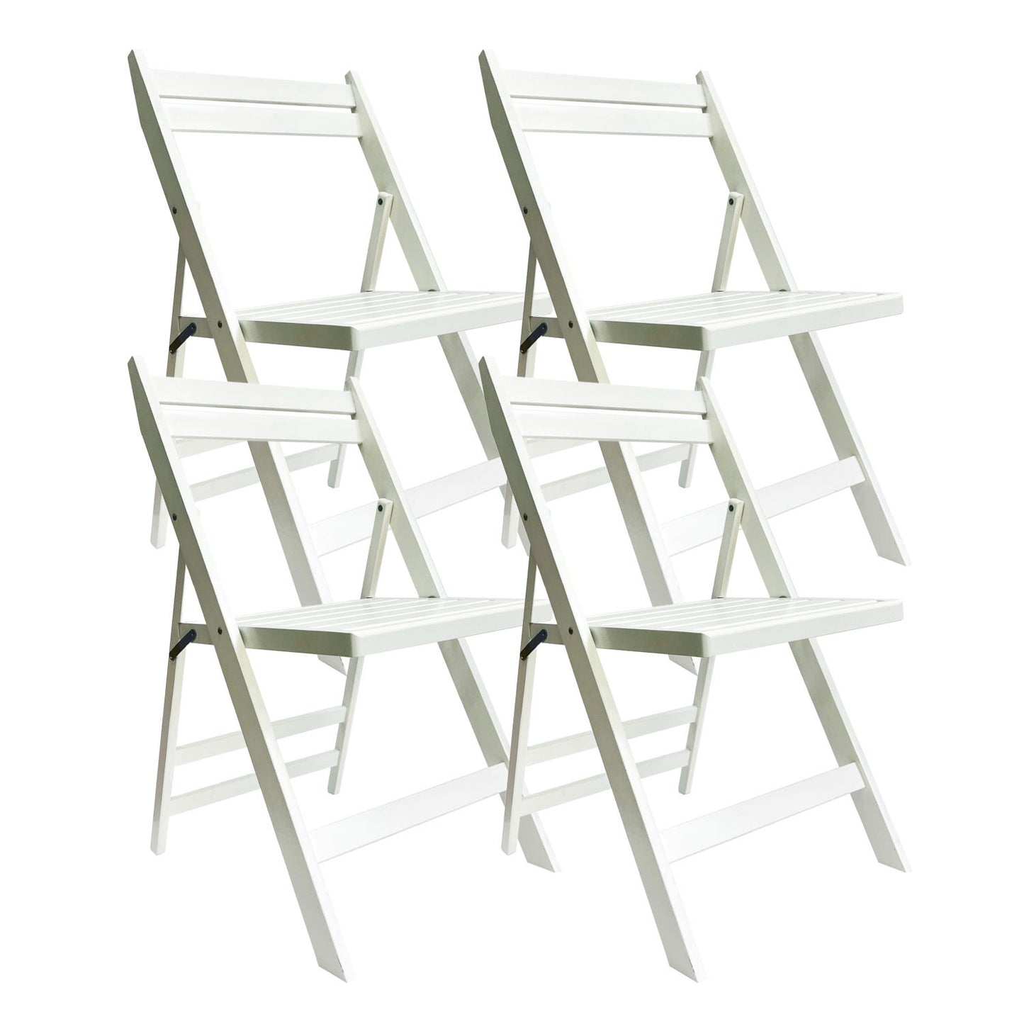 Pack 4 Sillas Plegables De Madera De Bambú 42.5x47.5x79cm O91_0