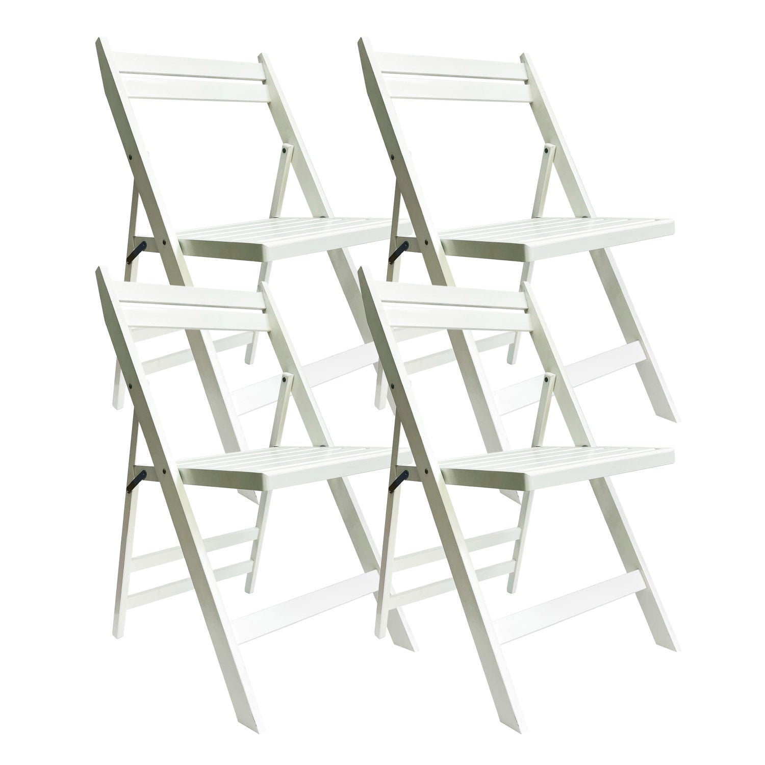 Pack 4 Sillas Plegables De Madera De Bambú 42.5x47.5x79cm O91_0
