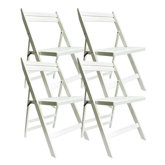 Pack 4 Sillas Plegables De Madera De Bambú 42.5x47.5x79cm O91_0