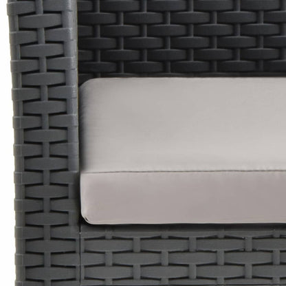 Vidaxl Set De Muebles Jardín 2 Piezas Con Cojín Pp Ratán Gris Antracita_4