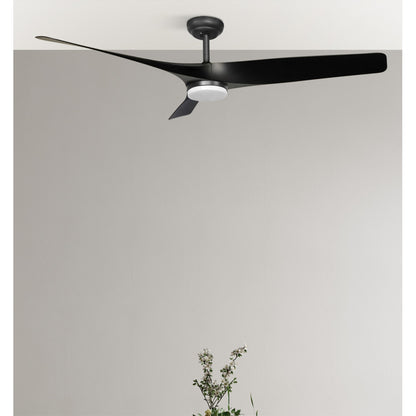 Ventilador Dc Niger 22w Negro 3 Aspas 132d 6vel. Reg. Intensidad 2180lm 3000k-6000k C/remoto, Timer, Mem._2