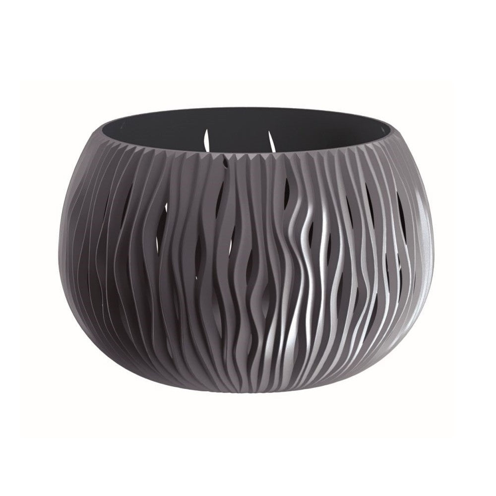 Prosperplast Bowl Sandy De Plástico Con Depósito En Color Antracita, 21,8 (alto) X 37 (ancho) X 37 (profundo) Cms_0