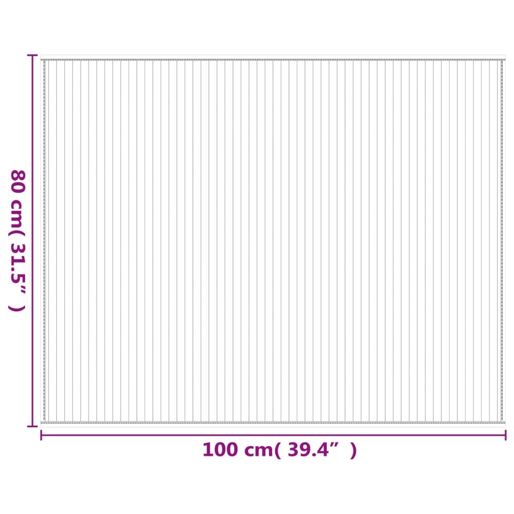 Vidaxl Alfombra Rectangular Bambú Marrón 80x100 Cm_2