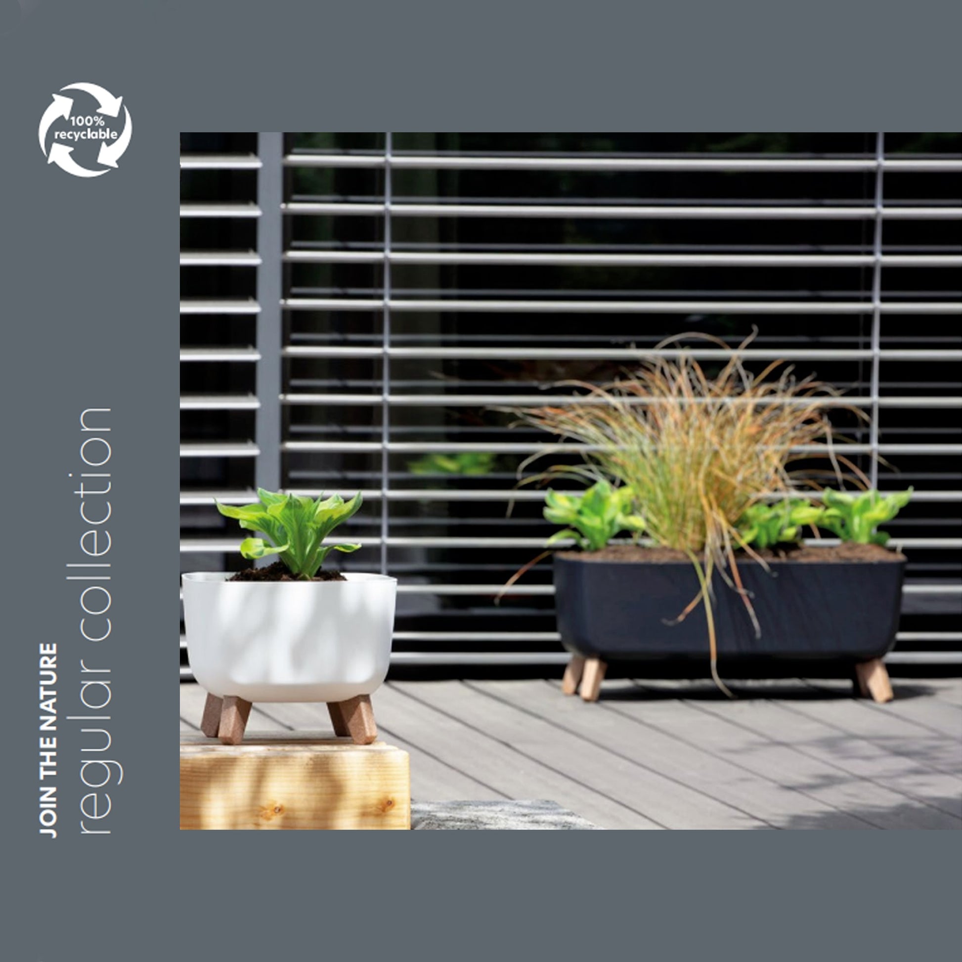 Macetero Color Blanco,sin Depósito , Colección Gracia De 39cm X 39cm X 25,7cm Cm, Capacidad De 21,5 L._1