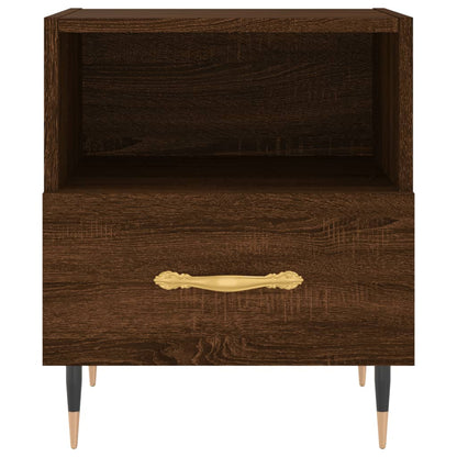Mesita Noche 2 Uds Madera Ingeniería Marrón Roble 40x35x47,5 Cm_4