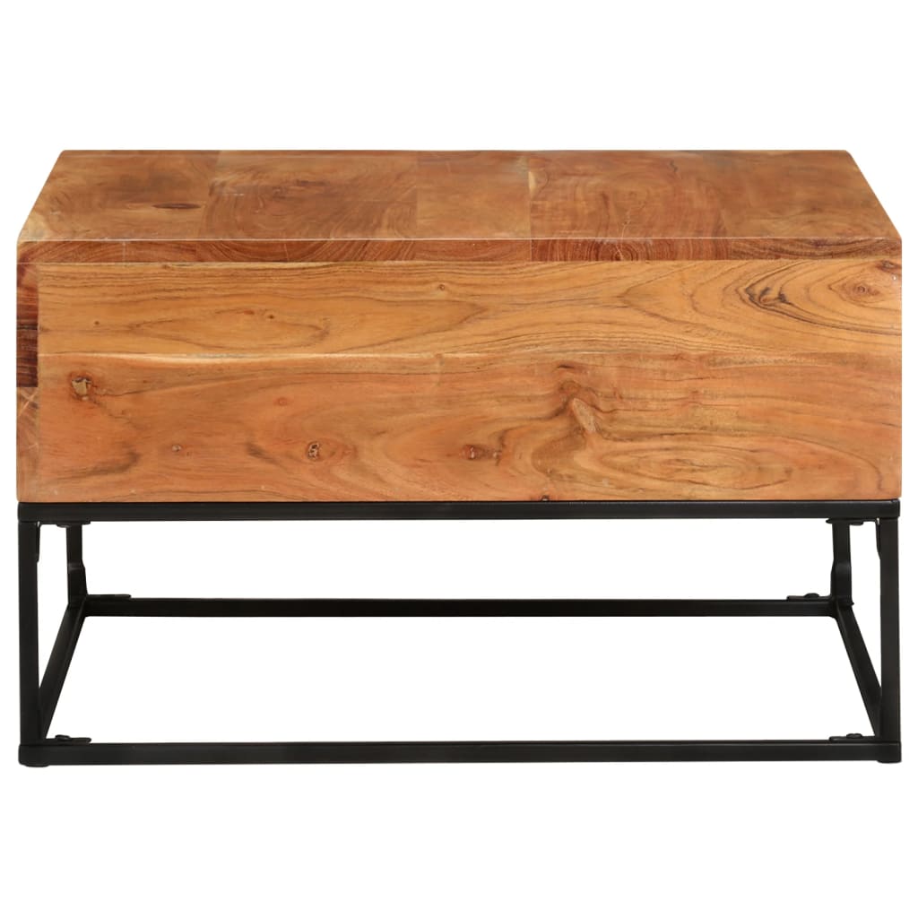Mesa De Centro Madera Maciza De Acacia 68x68x41 Cm_0