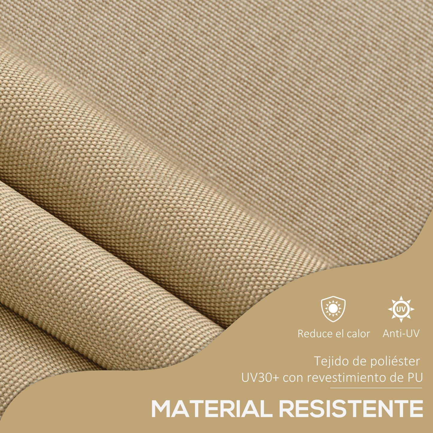 Outsunny Toldo Manual Retráctil 3x1,2 M Altura Ajustable Con Manivela 210-300 Cm_5