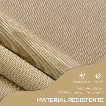Outsunny Toldo Manual Retráctil 3x1,2 M Altura Ajustable Con Manivela 210-300 Cm_5