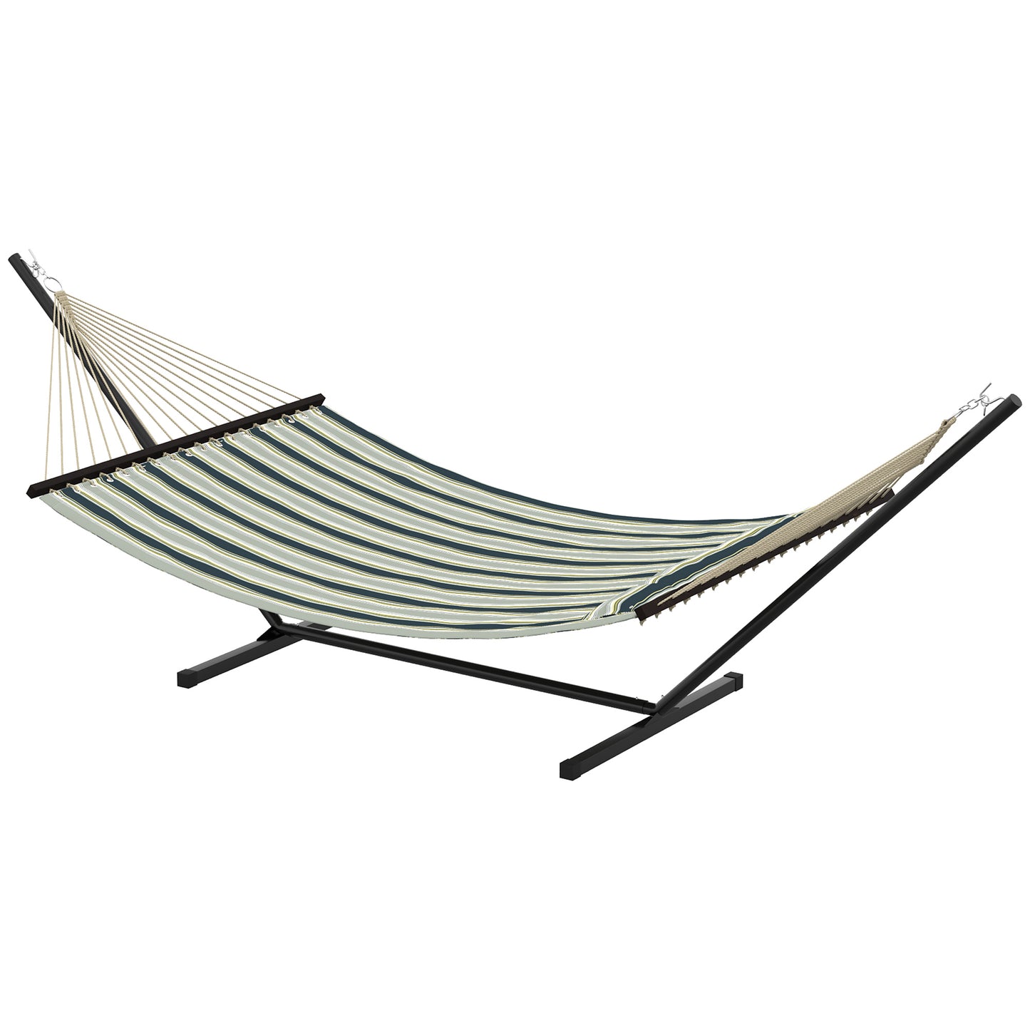 Outsunny Hamaca Con Soporte Almohada Desmontable 353x94x115 Cm Verde_4