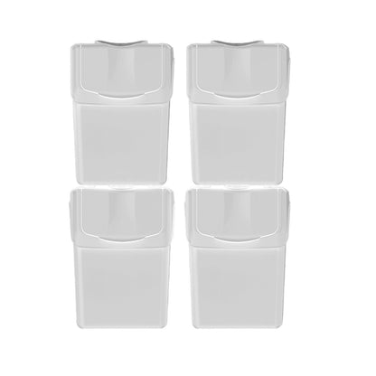 Set De 4 Cubos De Basura Keden Sortibox Para Reciclado, Blanco Roto, Volumen 4x20l_0