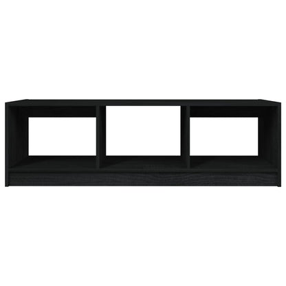 Mesa De Centro De Madera Maciza De Pino Negro 110x50x34 Cm_3