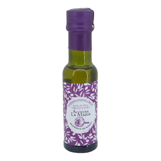 Aceite De Oliva Virgen Extra Macerado Al Ajo Morado 100 Ml Cristal