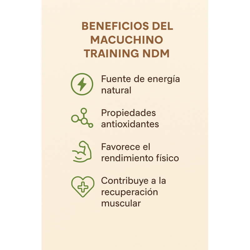 Macuchino Training Eco Sabor Cacao 100g – Mezcla Natural Con Maca, Avena Y Cacao ecológico_2