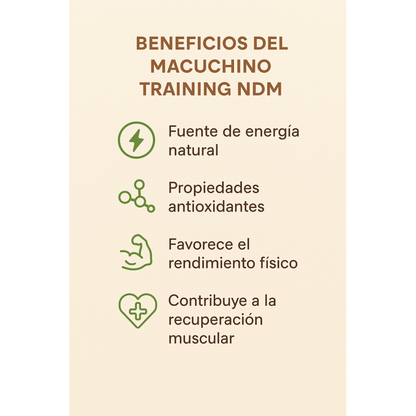Macuchino Training Eco Sabor Cacao 100g – Mezcla Natural Con Maca, Avena Y Cacao ecológico_2