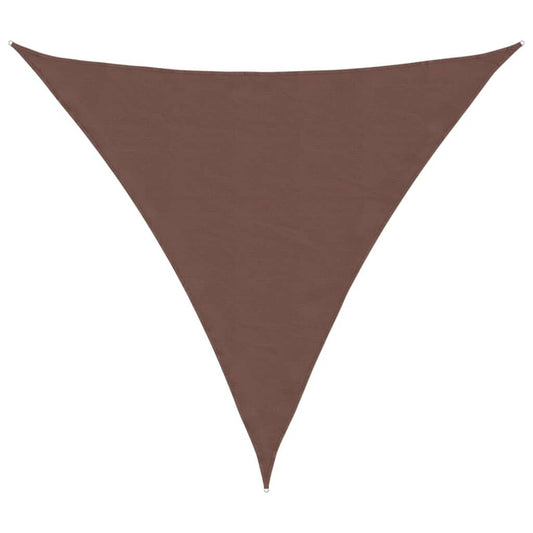 Vidaxl Toldo De Vela Triangular Tela Oxford Marrón 4x4x4 M_0