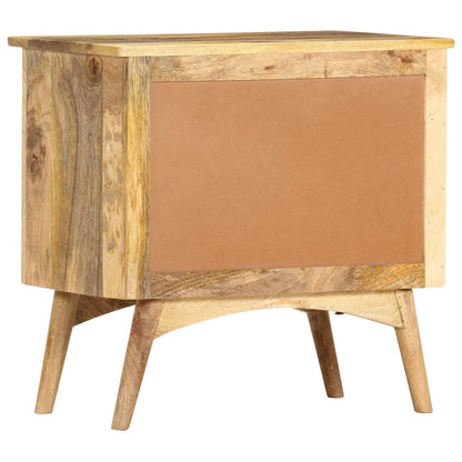 Mesita De Noche De Madera Maciza De Mango 65x35x60 Cm_3