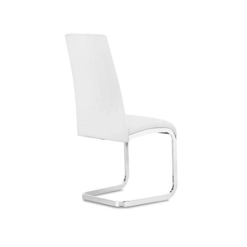 Pack 4 Sillas De Comedor Smile Símil Piel Tapizado, Blanco, 44,9 X 100 X 38_4
