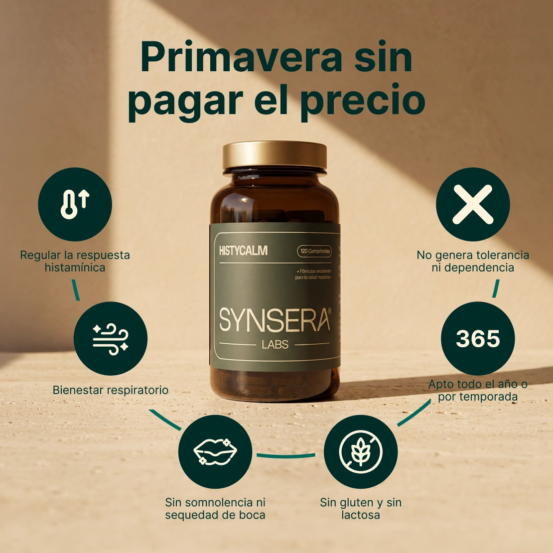 Histycalm - Antihistamínico 120 Comprimidos Synsera Labs_2