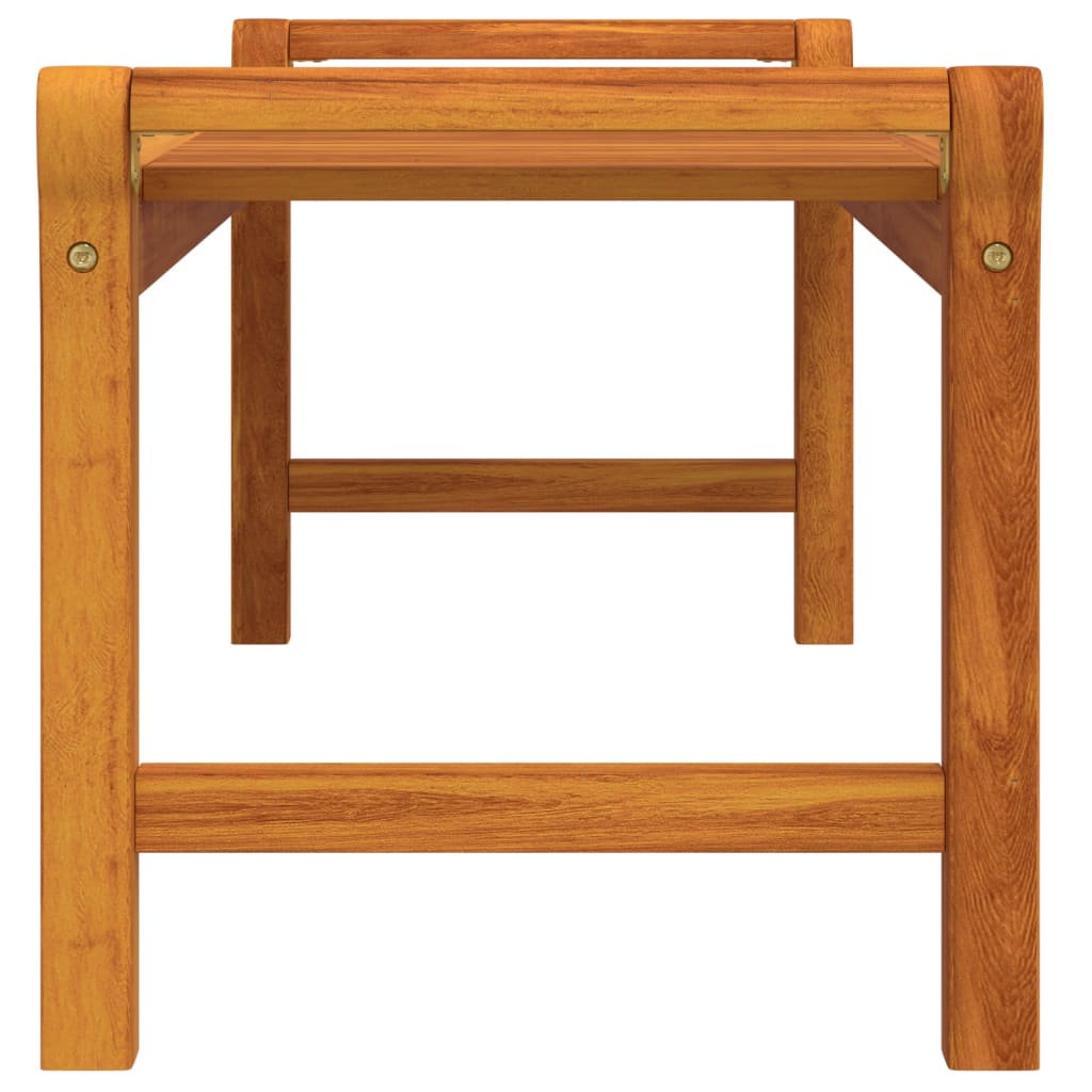 Mesa De Centro De Madera Maciza De Acacia 100x50x50 Cm_2
