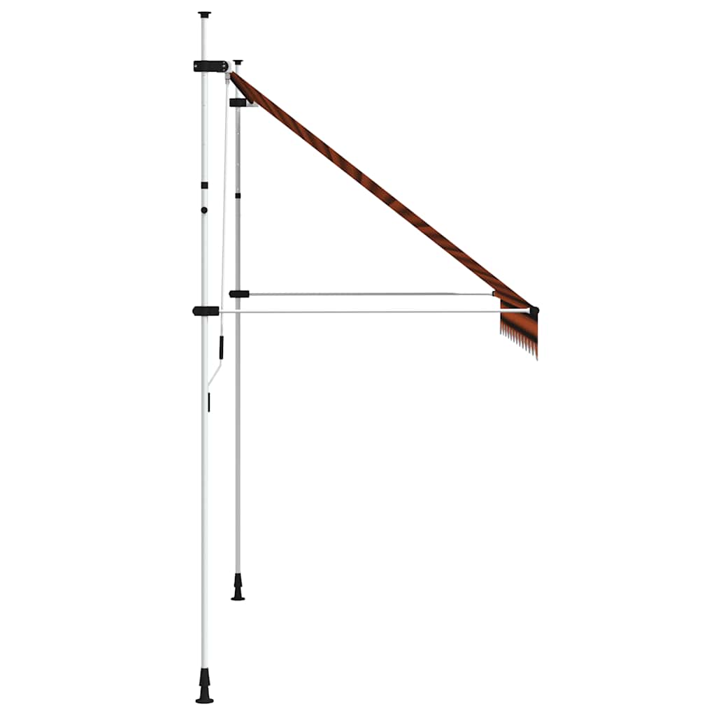 Toldo Manual Retráctil Naranja Y Marrón 250 Cm_4