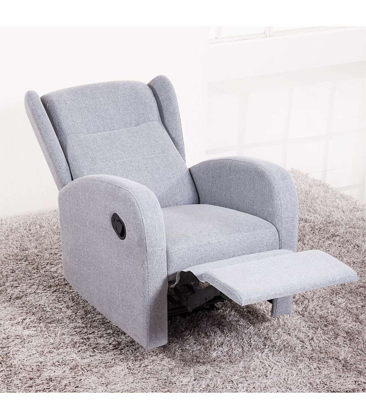 Sillón Relax Modelo Home Bali Orejero Textil Gris Perla, 97cm(alto) 70 Cm(ancho) 77 Cm(fondo)_1