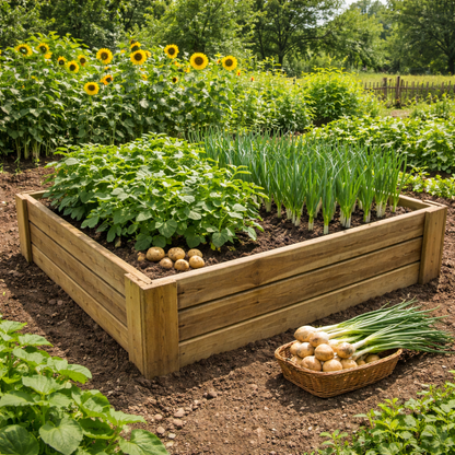 Cajón De Cultivo Solana. Altura De 30 Cm. Sin Base. Vidahuerto 120x120x30 Cm._1