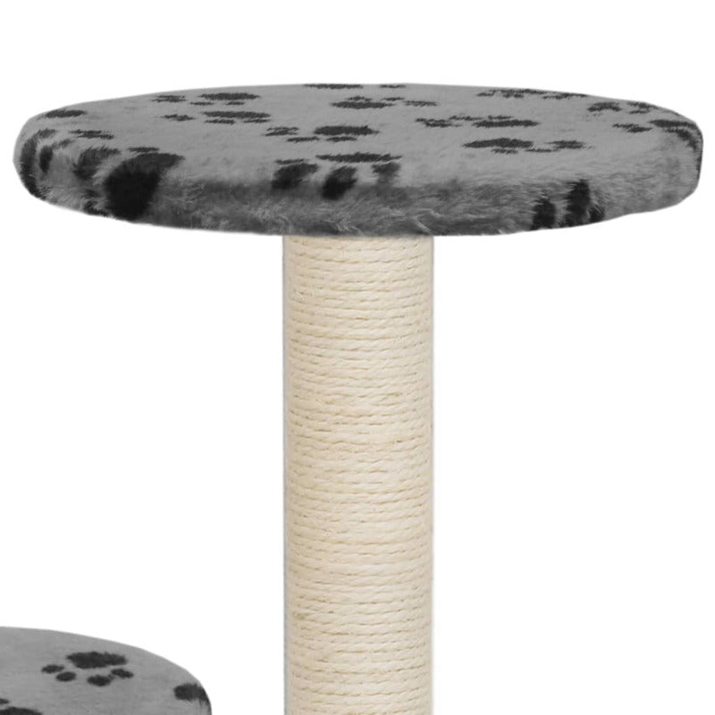 Vidaxl Rascador Para Gatos Con Poste De Sisal 60 Cm Huellas Gris_5