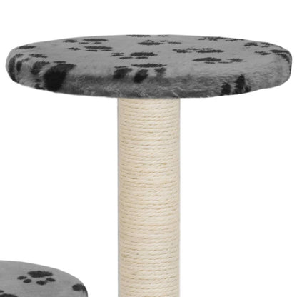 Vidaxl Rascador Para Gatos Con Poste De Sisal 60 Cm Huellas Gris_5