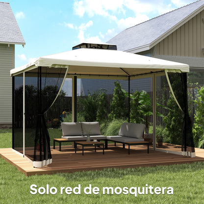 Outsunny 4 Paneles Laterales 335x207 Cm Para Carpa De Jardín Mosquitera_4