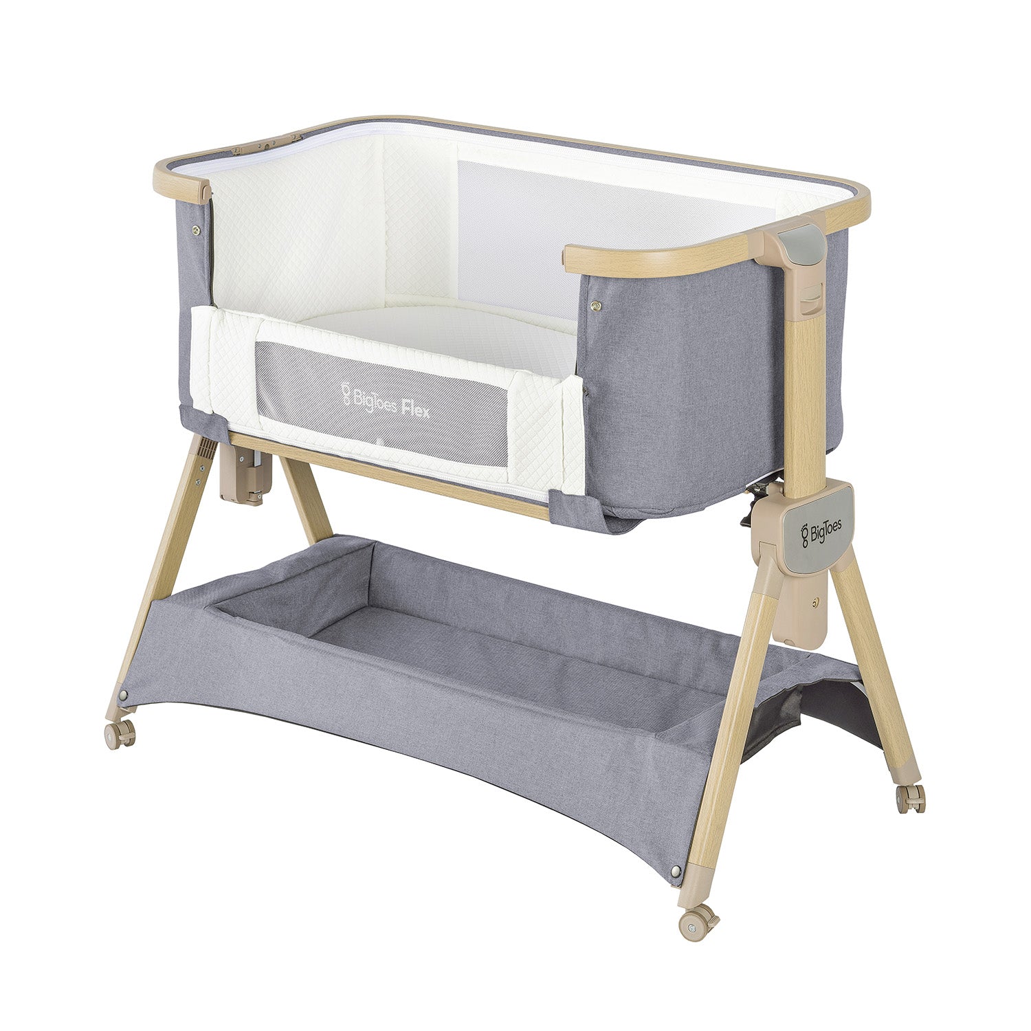Minicuna De Colecho Plegable Bigtoes Flex Grey Nature