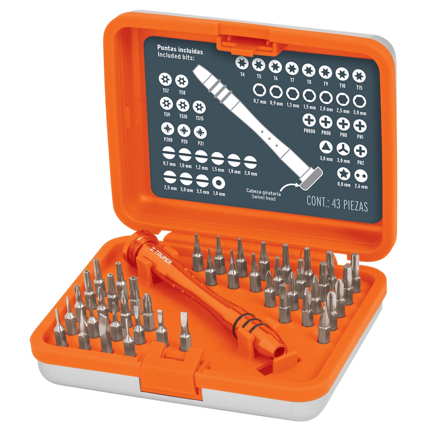 Juego Destornillador De Precisión Con Puntas - 43 Piezas_0