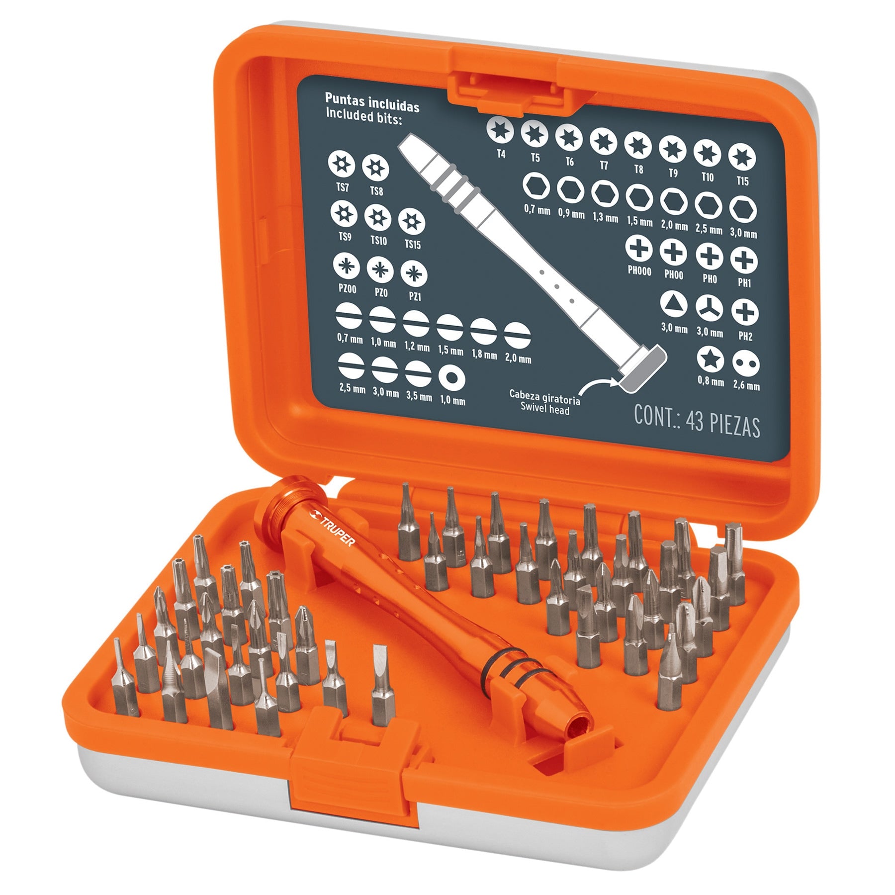 Juego Destornillador De Precisión Con Puntas - 43 Piezas_0