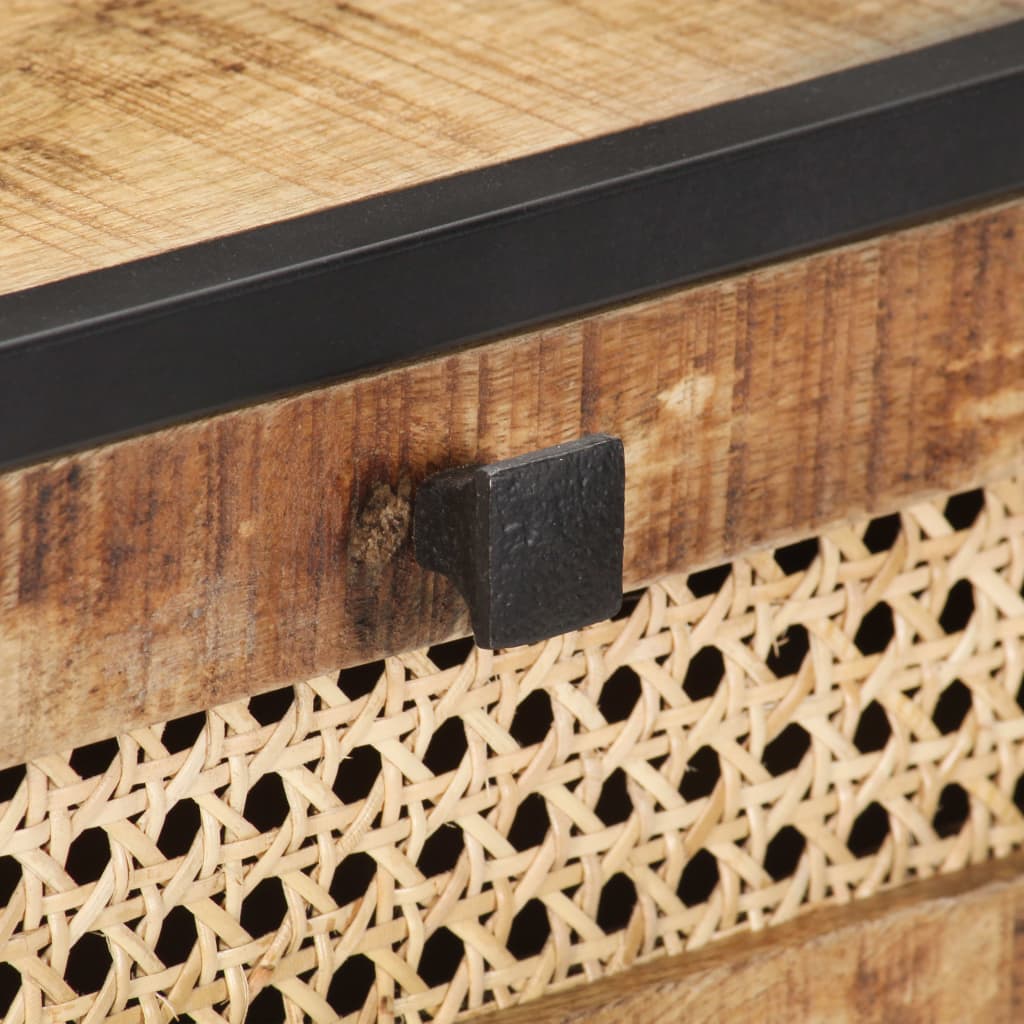 Mesa Consola De Madera De Mango Rugosa 100x35x75 Cm_4