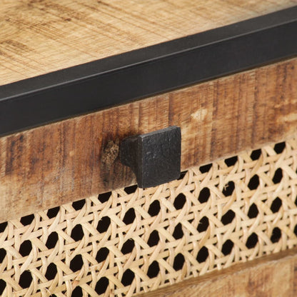 Mesa Consola De Madera De Mango Rugosa 100x35x75 Cm_4