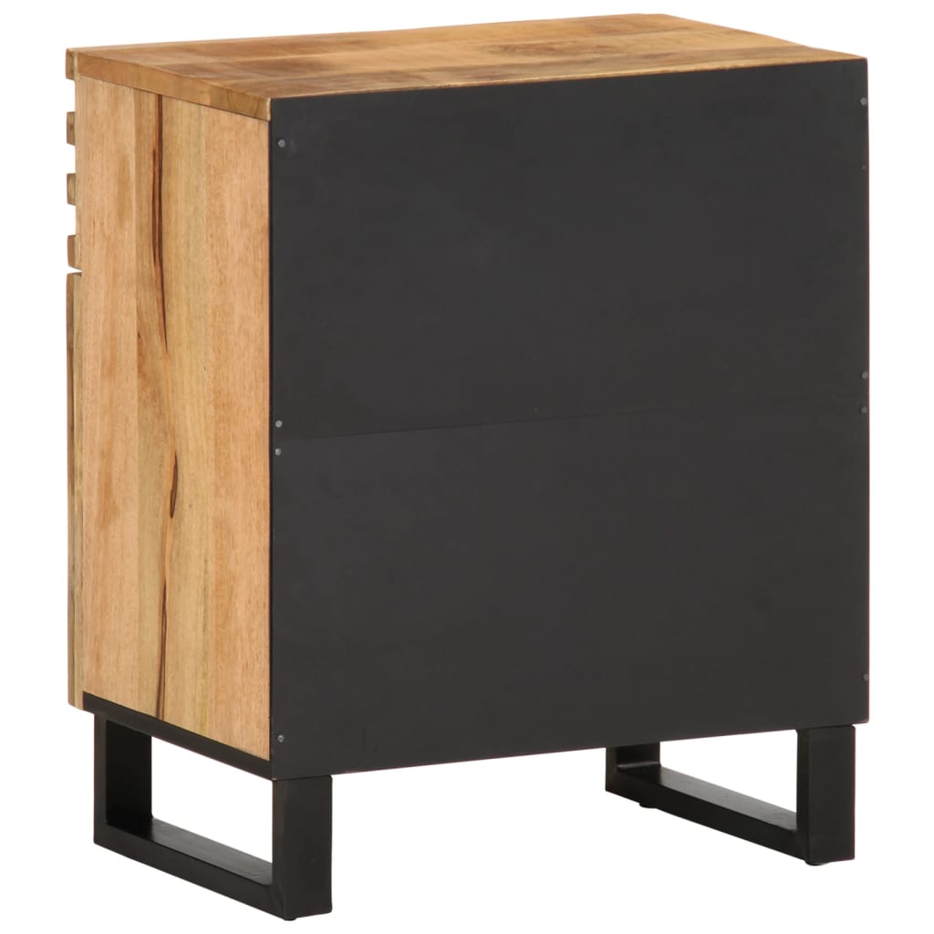 Mesita De Noche Madera Maciza De Acacia 50x34x60 Cm_2