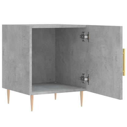 Mesita De Noche Madera De Ingeniería Gris Hormigón 40x40x50 Cm_3