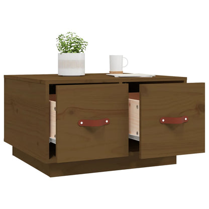 Mesa De Centro Madera Maciza De Pino Marrón Miel 60x53x35 Cm_3