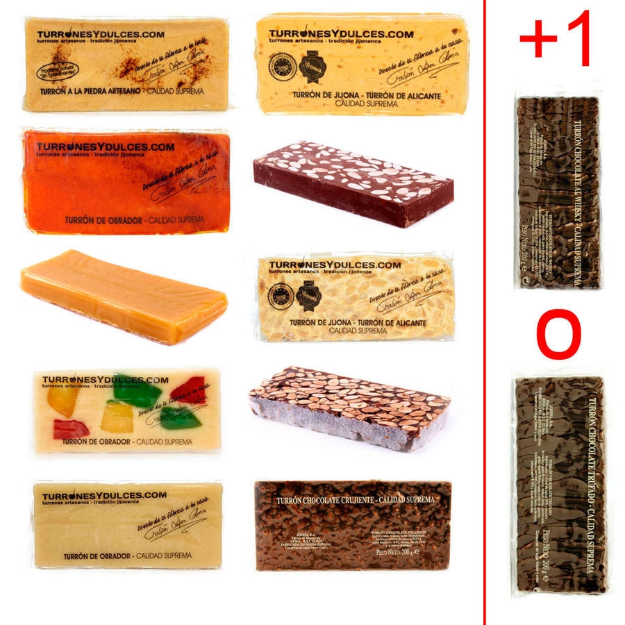 Lote 10 Turrones Artesanos Variados (+1 De Regalo)_0