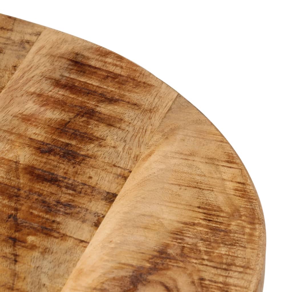 Mesa De Centro Hierro Y Madera Maciza De Mango 45x45x40 Cm_4