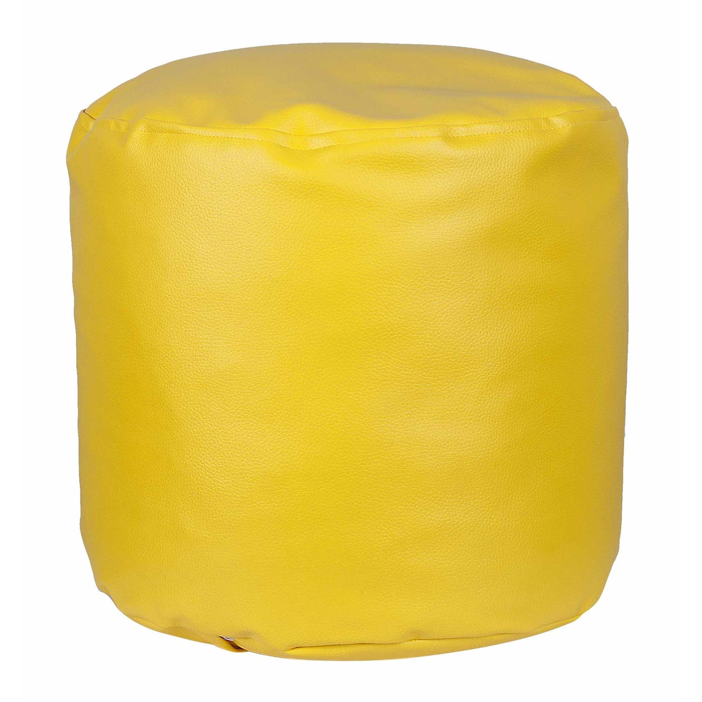 Well Home Puff Redondo Ø65x50cm Color Amarillo - Asiento Acolchado Y Cómodo_0