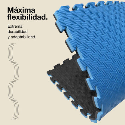 Jowy Tatami Puzzle 2,5cm 100x100cm – Superficie 5 Líneas Negro/azul_5