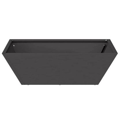 Macetero De Jardín Negro 50 X 50 X 15 Cm Acero Laminado En Frío_4