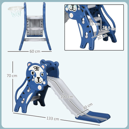 Tobogán Para Niños Aiyaplay Pe Azul 133x60x70 Cm_2