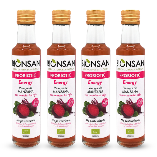 Pack 4 Vinagres De Manzana Con Remolacha Roja Eco Bionsan_0